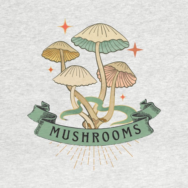 Mushrooms Mushroom by Tip Top Tee's